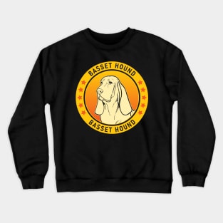 Basset Hound Dog Portrait Crewneck Sweatshirt